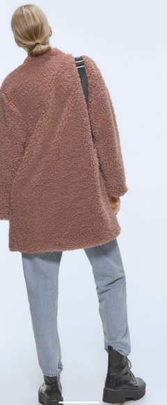 LAST ONE ZARA Blogger's Fav. Teddy Dusty Pink Coat - Picture 7 of 8